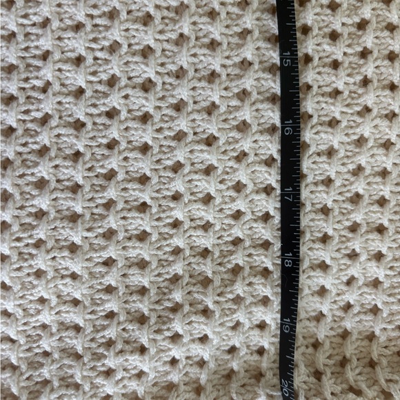 Madewell Cream Textured Sweater Size Medium crochet - Picture 10 of 15